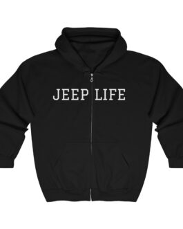 Jeep Life Durable Heavy Duty Hoodie – Heavy Blend Full Zip Hooded Sweatshirt